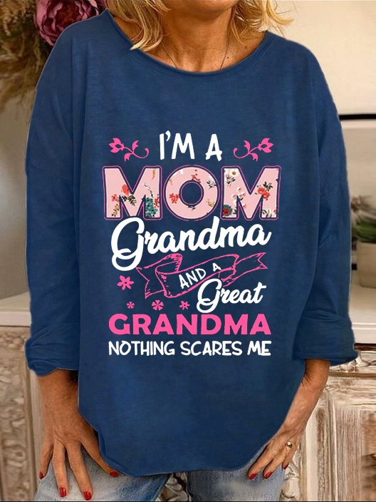 I'm A Mom Grandma and A Great Grandma Crew Neck Sweatshirt