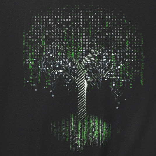 Men's Binary Tree 1s 0s Binary Codes Computer Programmer Coder  Cotton Crew Neck T-Shirt