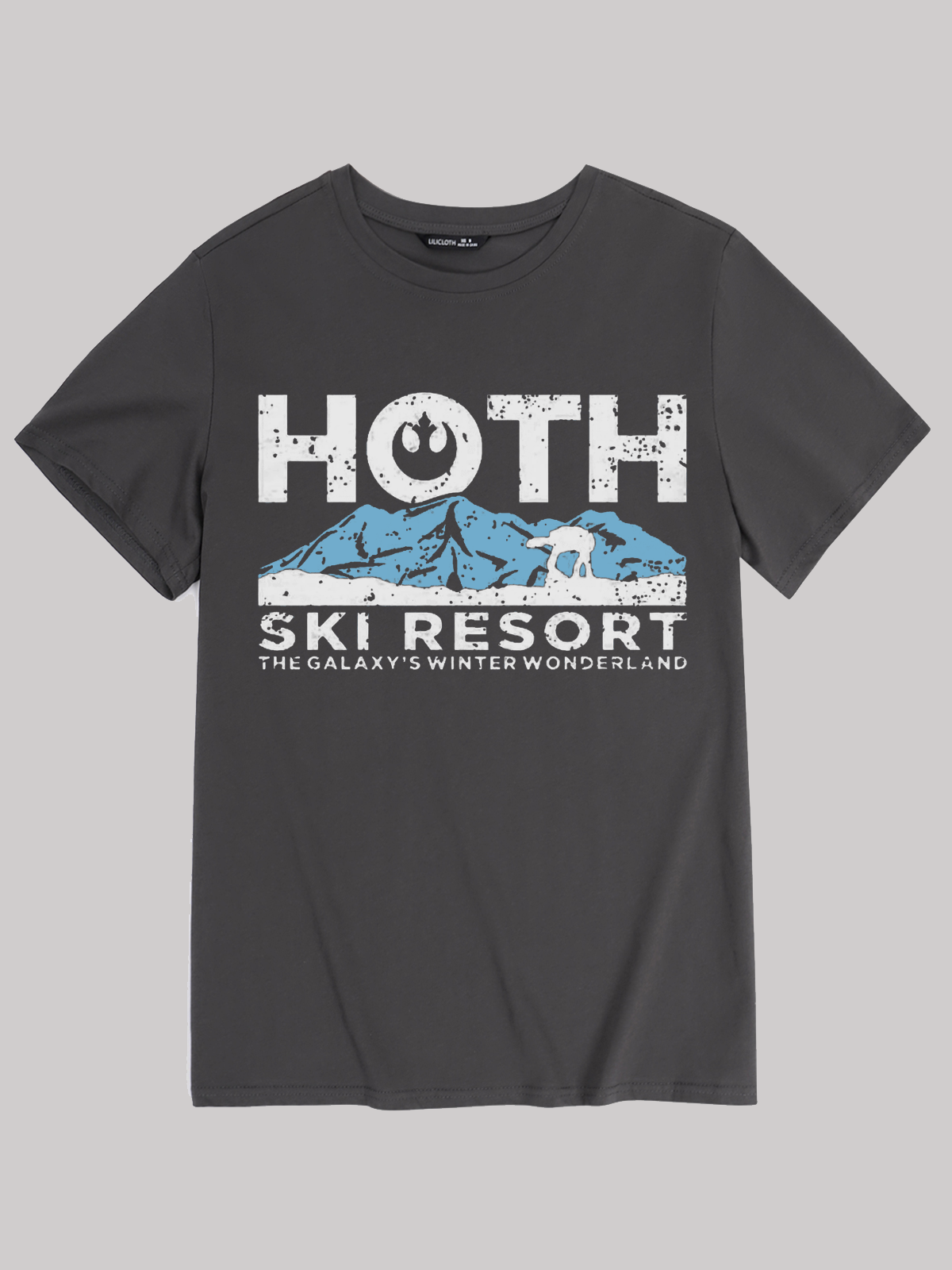 Men's Hoth Ski Resort Casual Cotton Crew Neck Text Letters T-Shirt