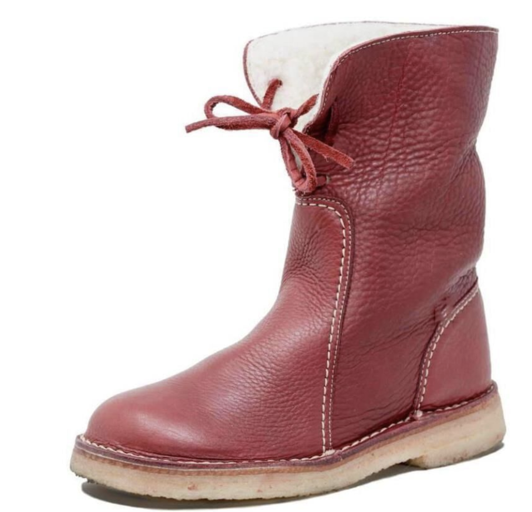 Plain Leather Autumn West Style Western Boots