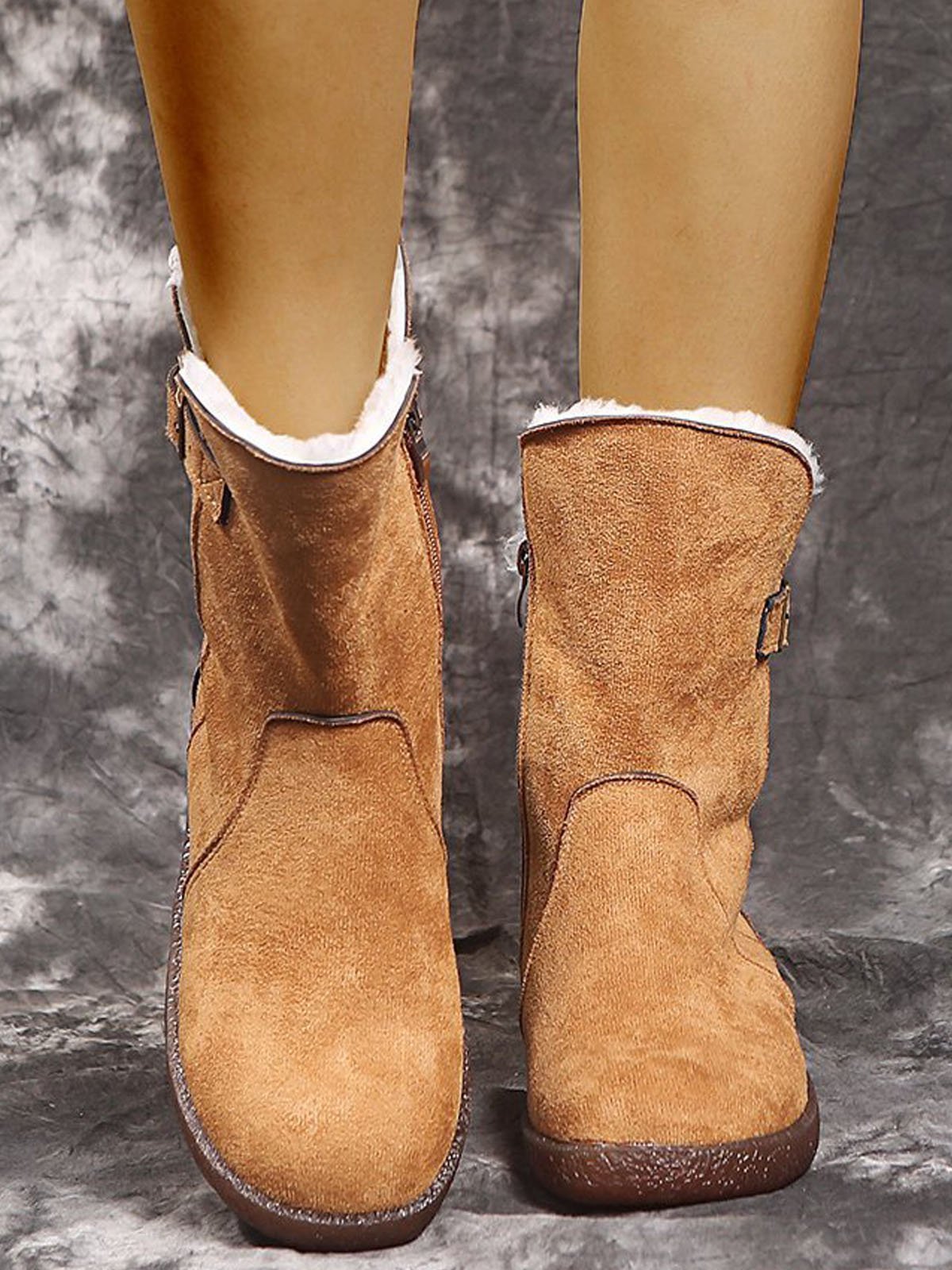 West Style Leather Plain Autumn Western Boots