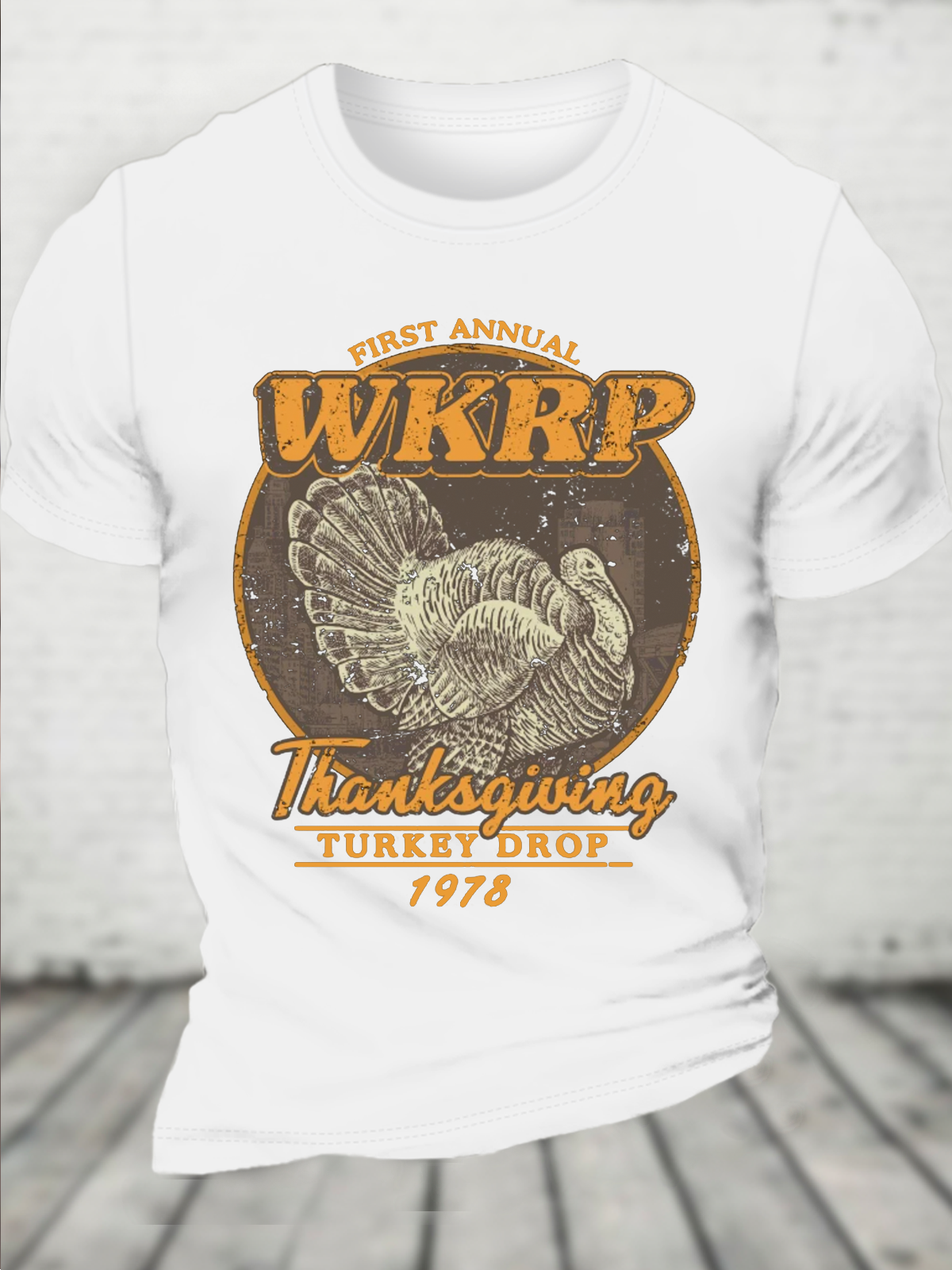 Wkrp Turkey Drop Casual Loose Cotton T-Shirt