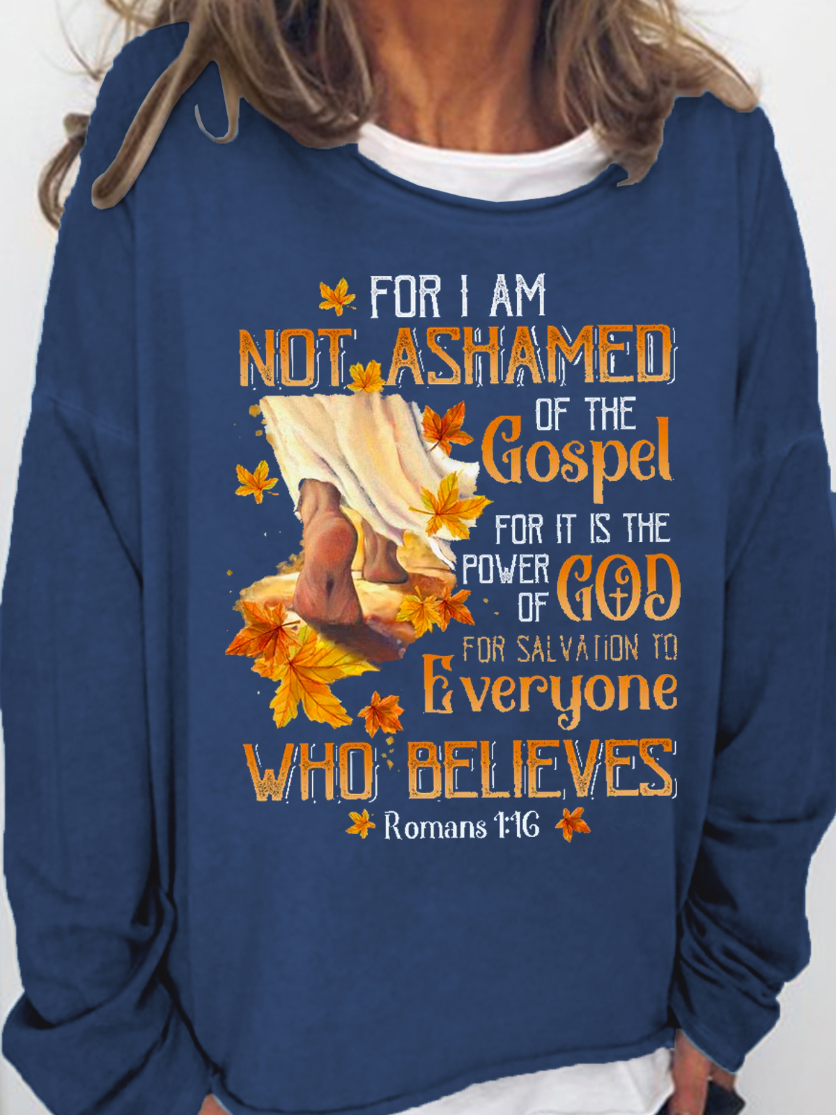 For I Am Not Ashamed Of The Gospel For It Is The Power Of God For Salvation To Everyone Who Believes Cotton-Blend Casual Sweatshirt