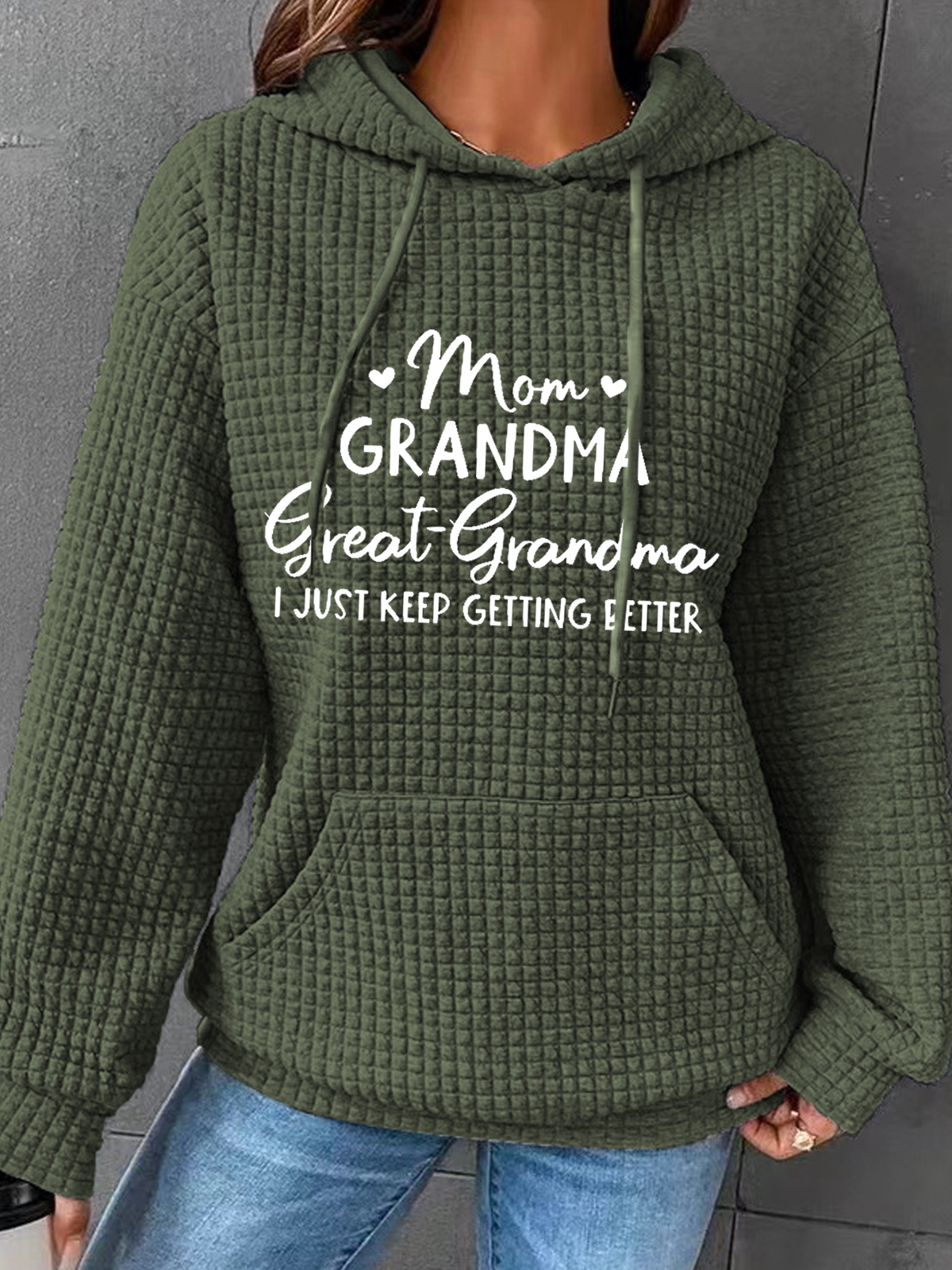 Mom Grandma Great-Grandma Simple Hoodie Loose Hoodie
