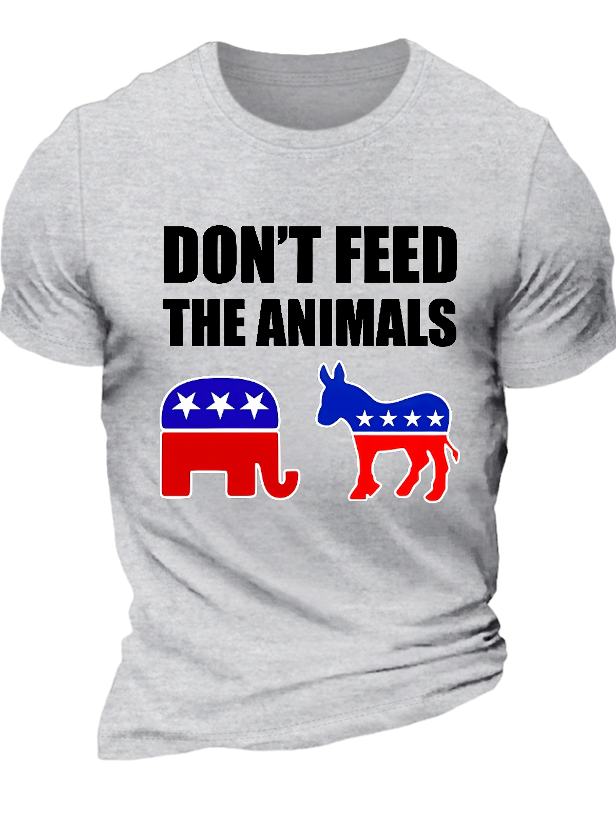 Cotton Don't Feed The Animals Loose Casual T-Shirt