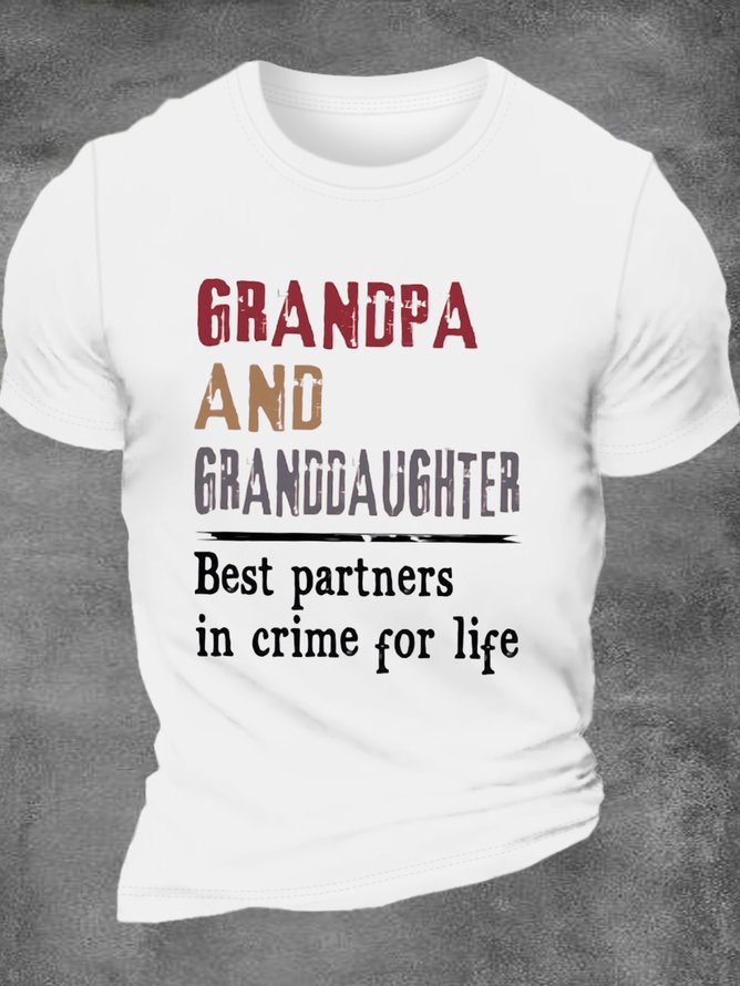 Men's Grandpa and granddaughter make lifelong crime buddies  T-Shirt