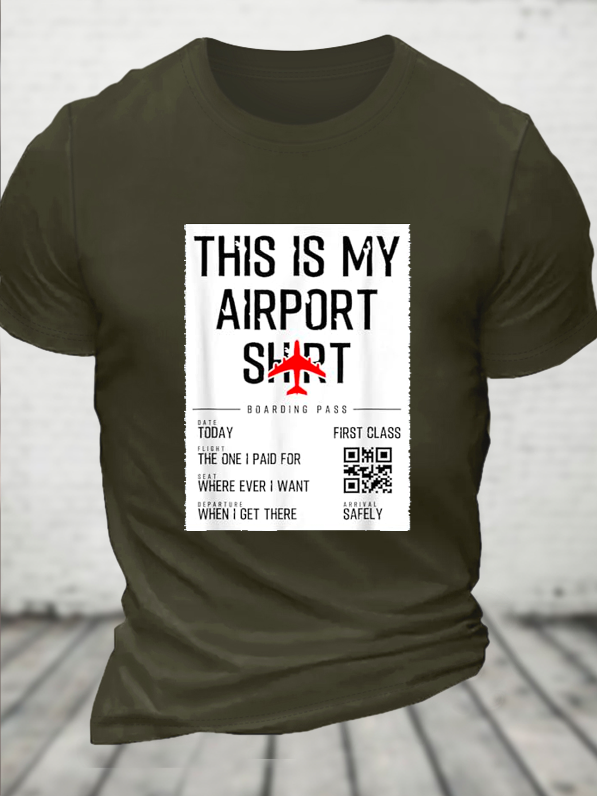 Cotton This is my Airport shirt Family Travel Casual Text Letters T-Shirt
