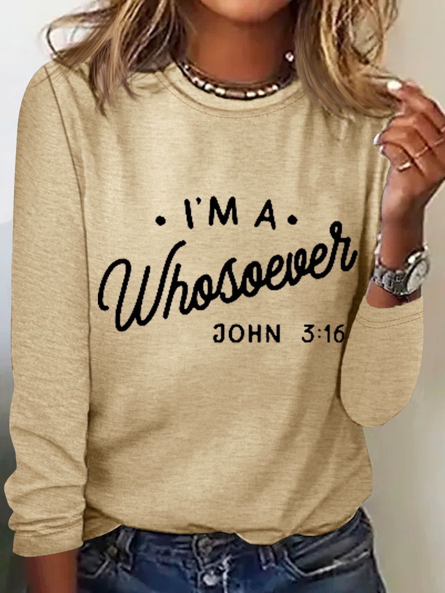 Jesus Has My Back, Blessed The Best Faith Clothing Simple Cotton-Blend Text Letters Long Sleeve Shirt