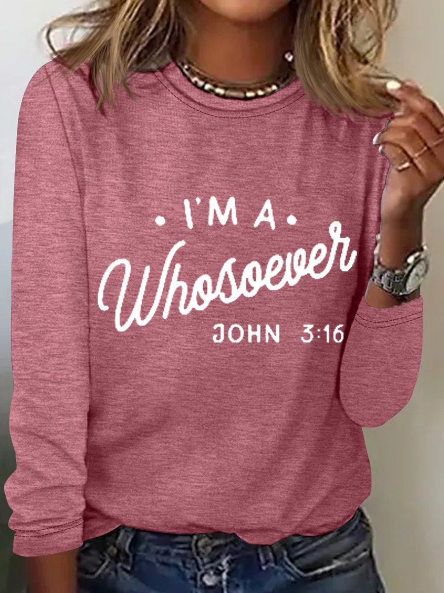 Jesus Has My Back, Blessed The Best Faith Clothing Simple Cotton-Blend Text Letters Long Sleeve Shirt