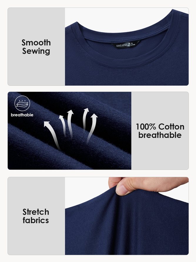 Cotton It's Time To Take Casual Loose T-Shirt