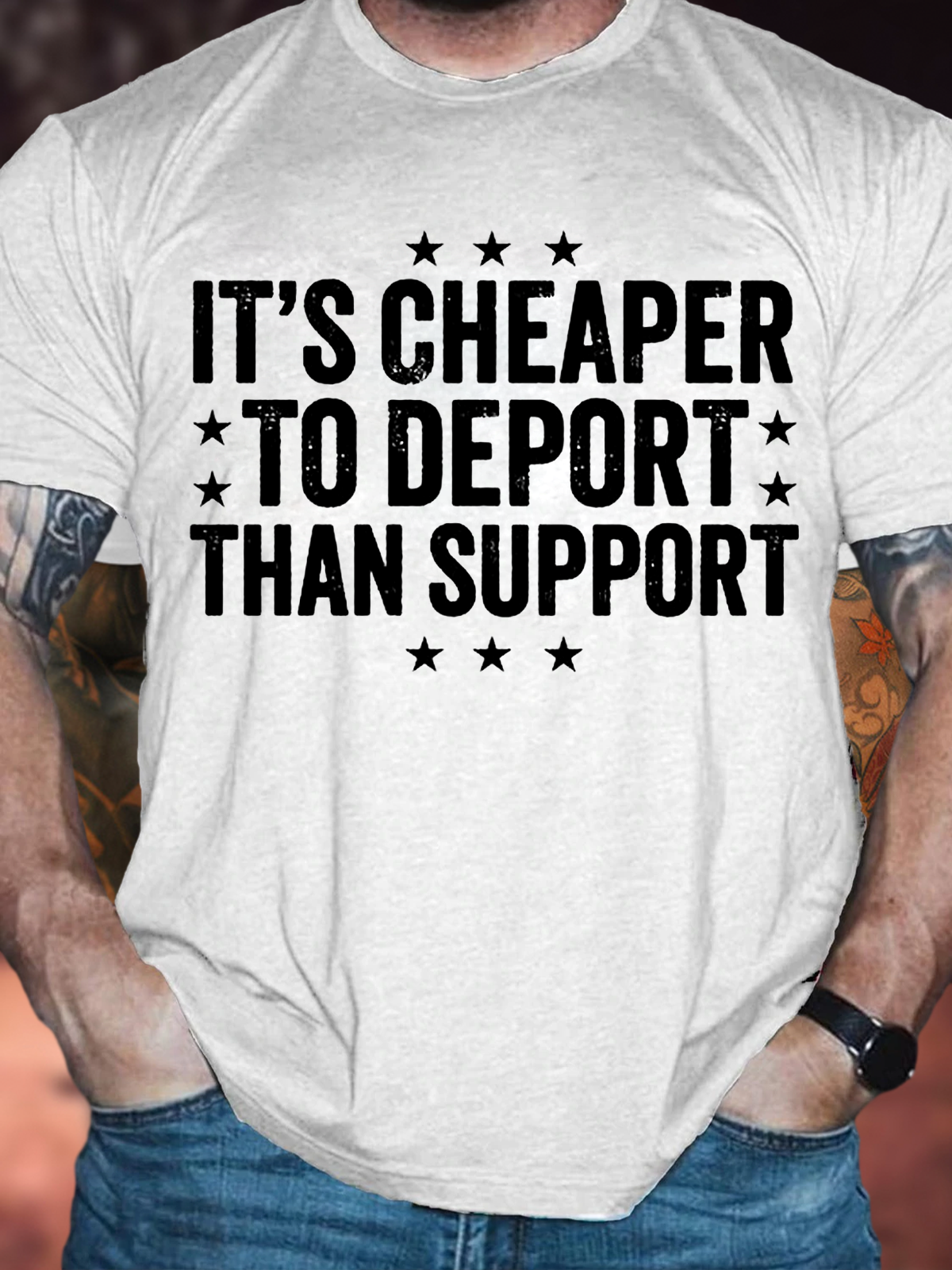 Cotton It‘S Cheaper To Deport Than Support Casual Loose T-Shirt
