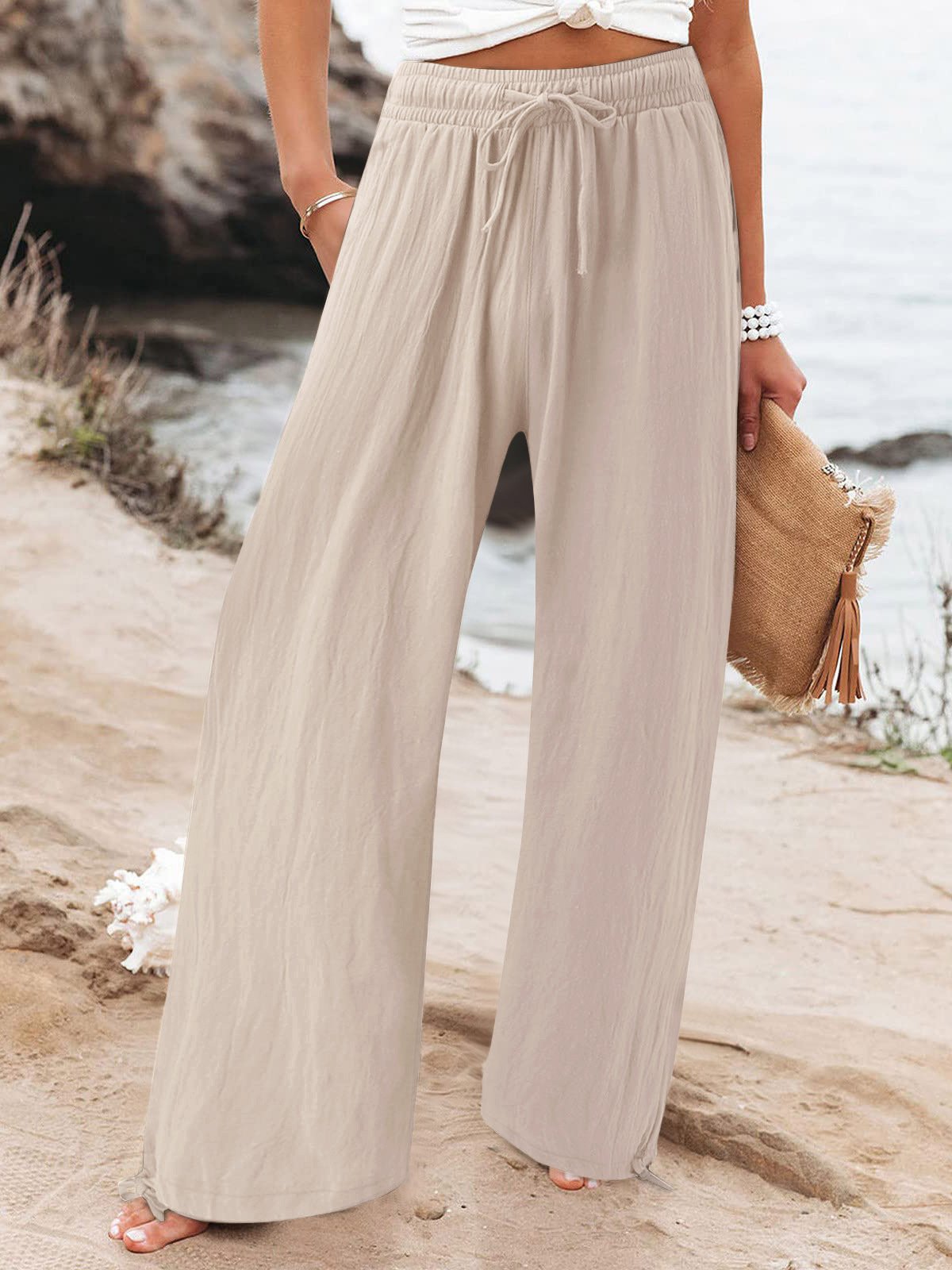 Plain Loose Casual Pants