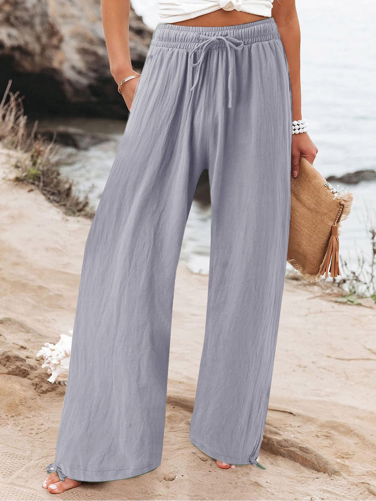 Plain Loose Casual Pants