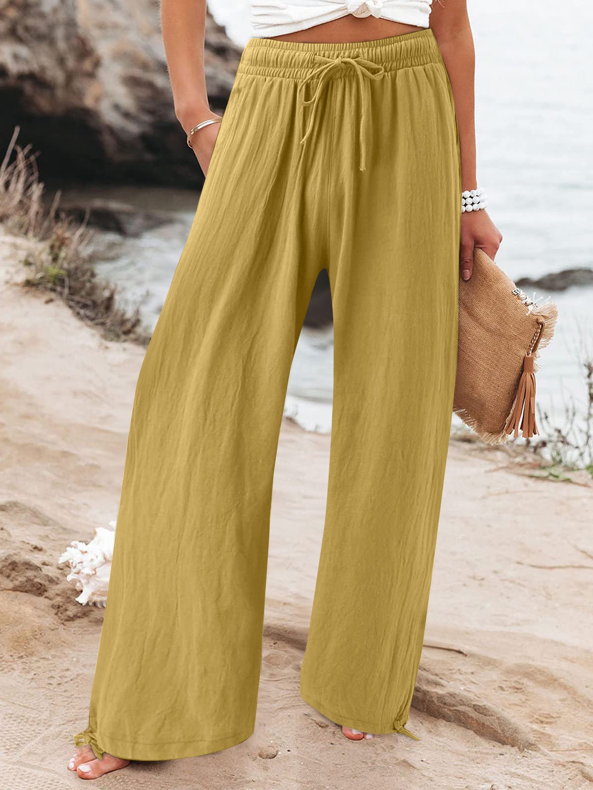 Plain Loose Casual Pants