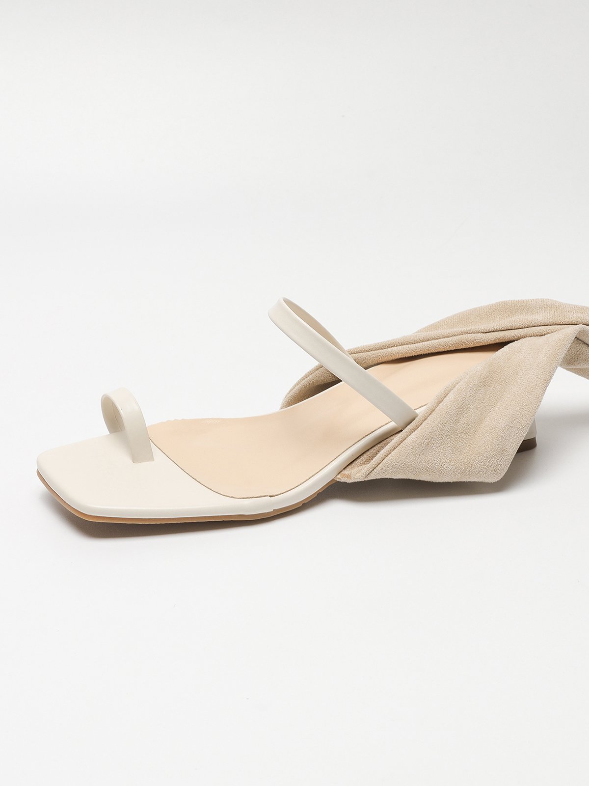 Minimalist Low Heel Ankle Strap Toe-ring Sandals