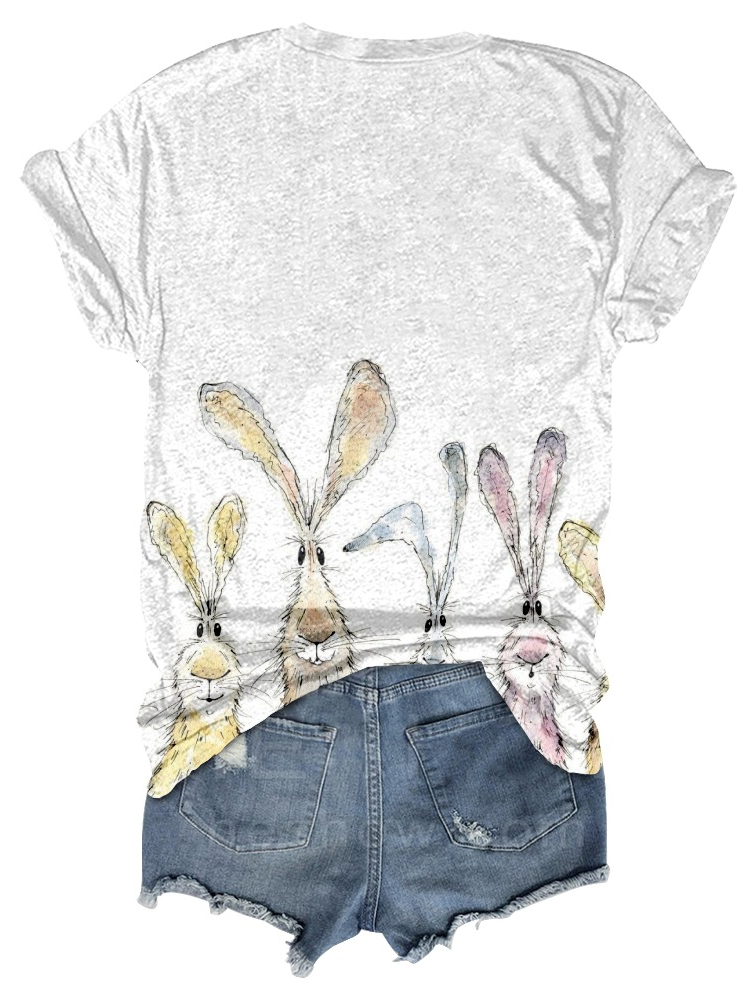 Easter Crew Neck Casual T-Shirt