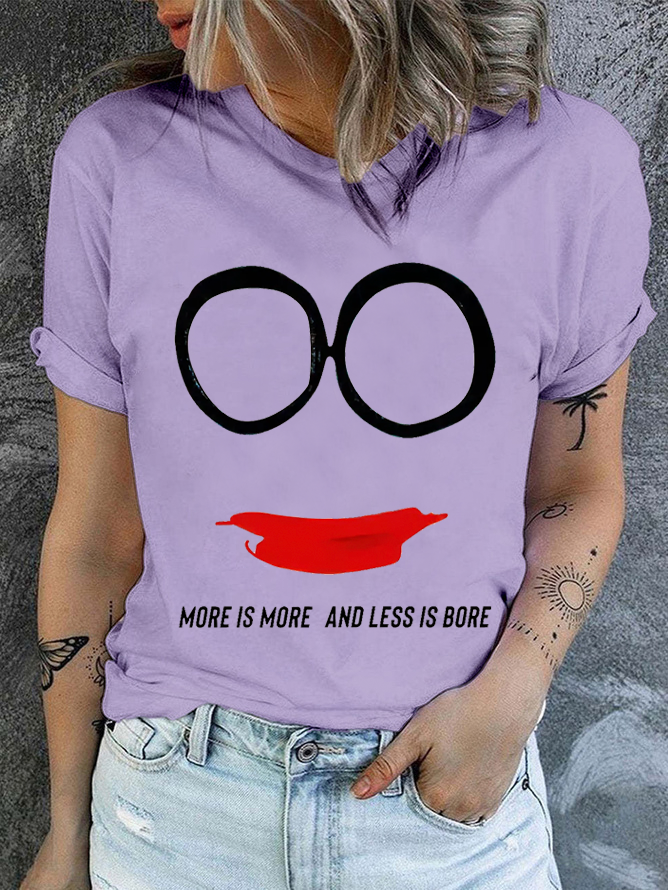 More Is More And Less Is Bore Rip Iris Apfel 1921-2024 Cotton Casual T-Shirt