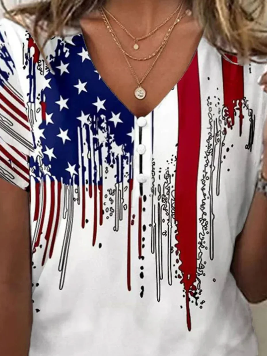 Casual America Flag T-Shirt