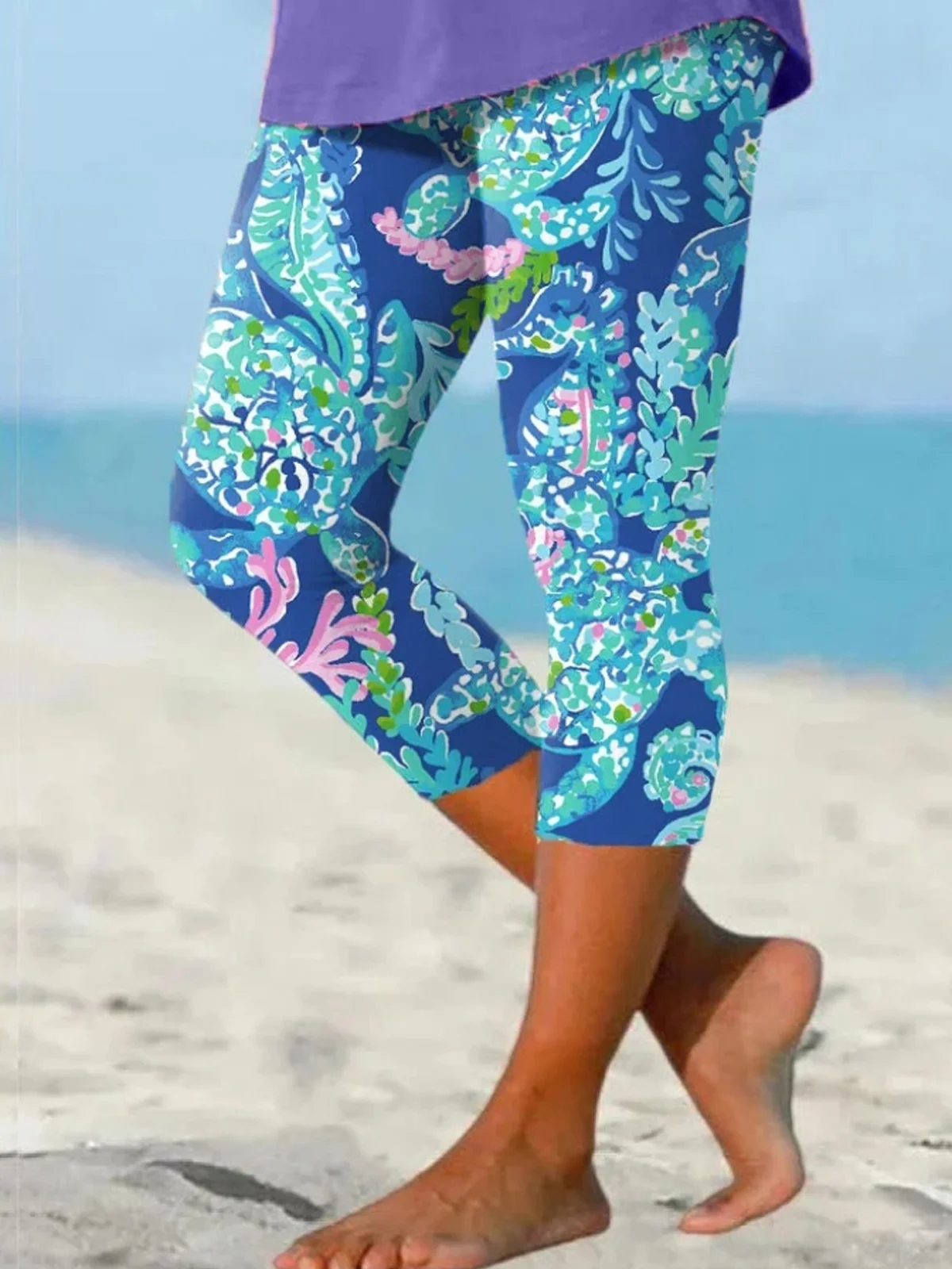 Plants Tight Casual Leggings Beach & Vacay