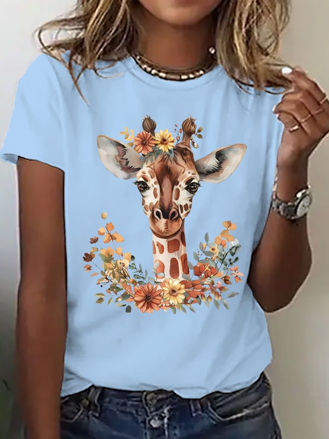 Deer Loose Casual T-Shirt