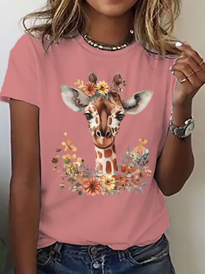 Deer Loose Casual T-Shirt