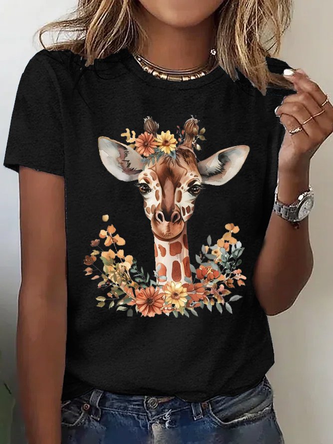 Deer Loose Casual T-Shirt