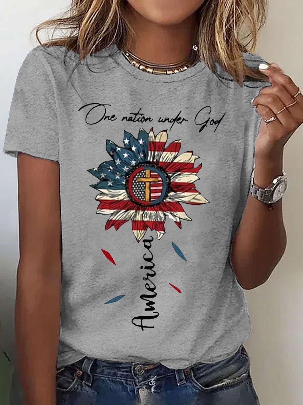 America Flag Casual T-Shirt