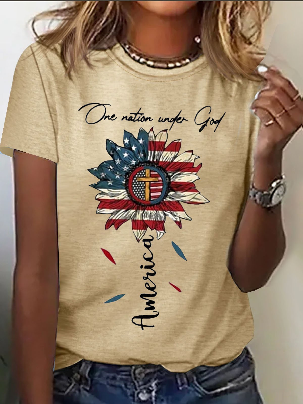 America Flag Casual T-Shirt