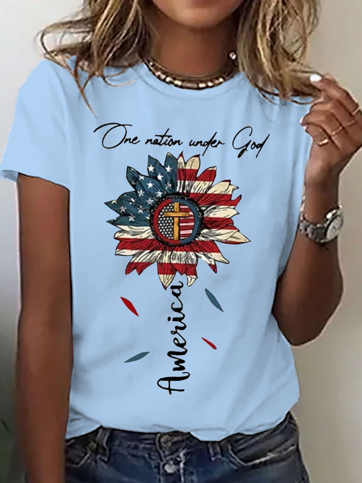 America Flag Casual T-Shirt