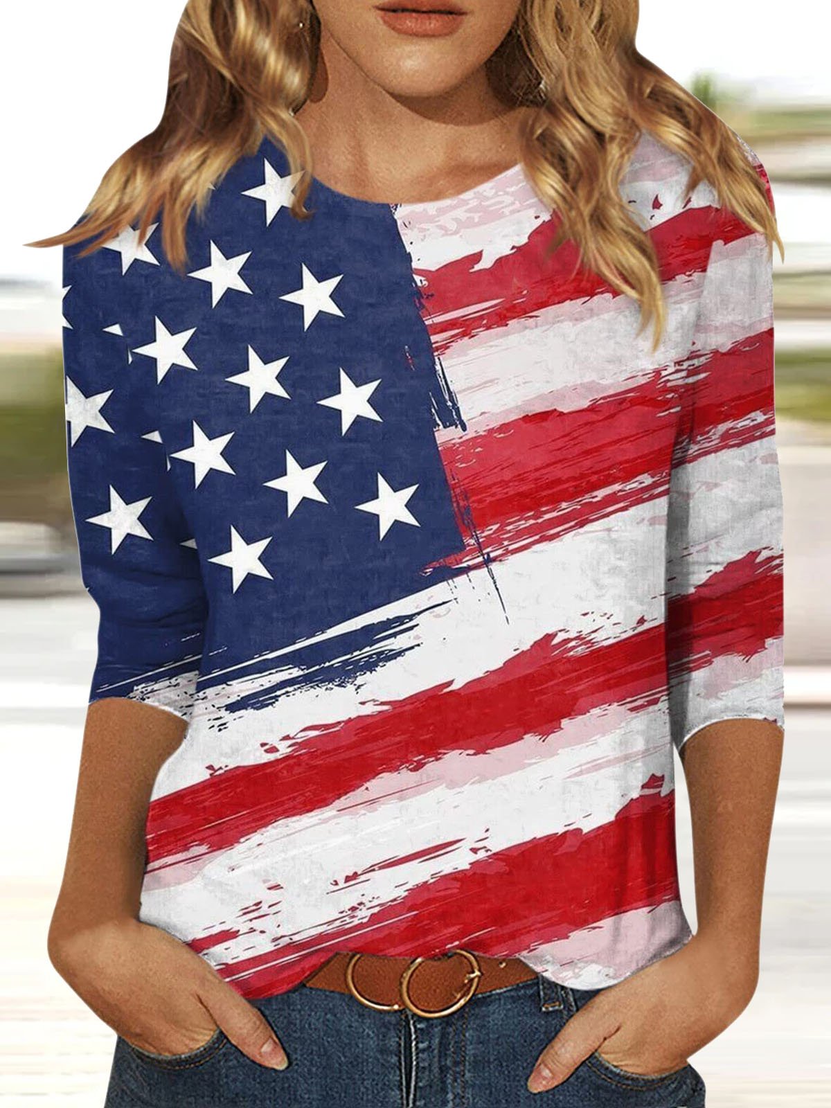 Casual America Flag T-Shirt