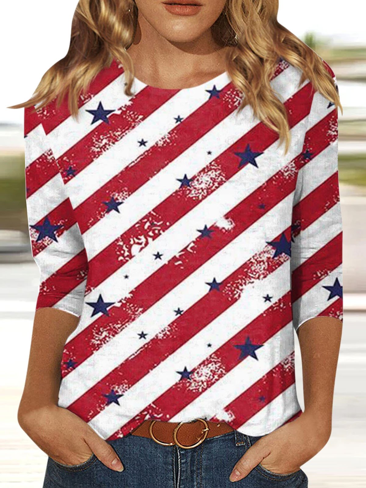 Casual America Flag T-Shirt