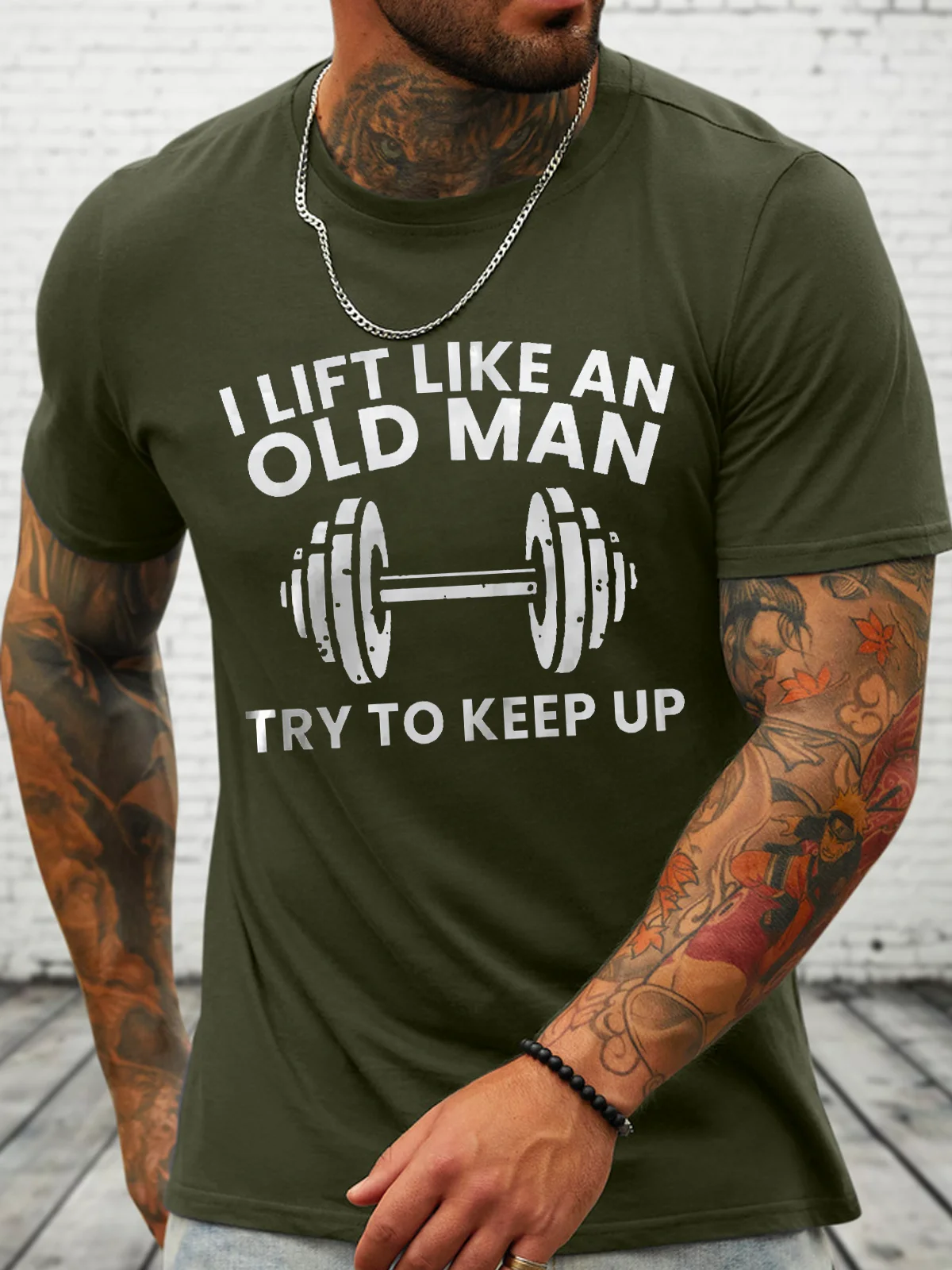 I Lift Like An Old Man Loose Crew Neck Cotton Casual T-Shirt