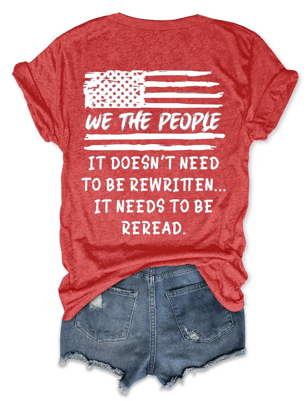 We the People 4th of July 1776 Text Letters Simple T-Shirt