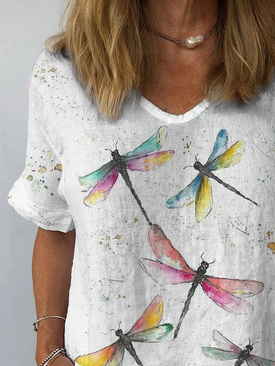 Loose Casual Dragonfly Blouse