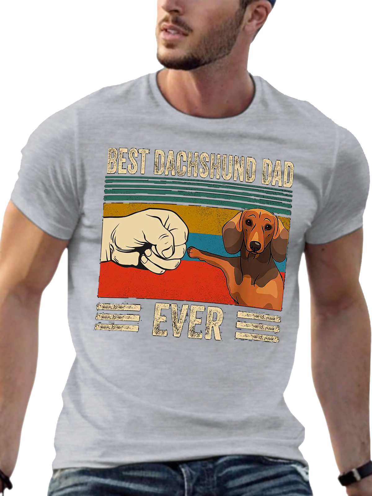 Best Dachshund Dad Ever Crew Neck T-shirt