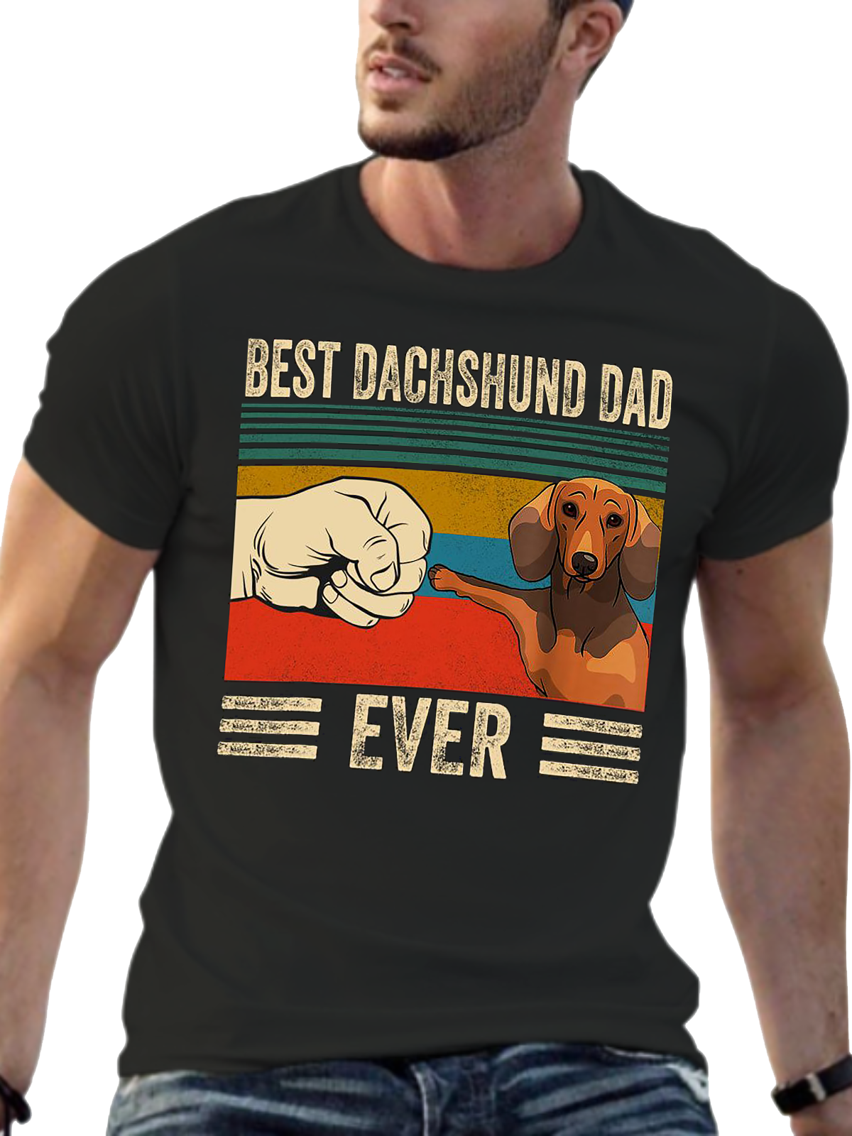 Best Dachshund Dad Ever Crew Neck T-shirt