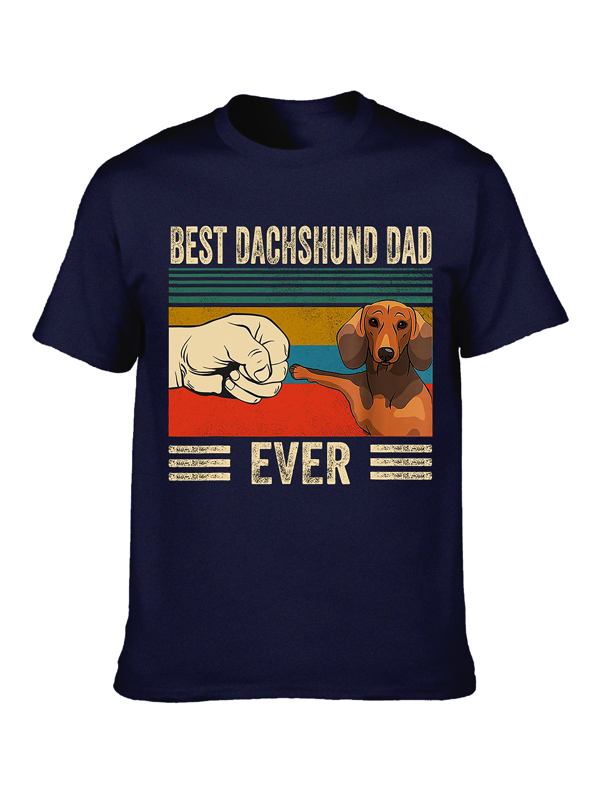 Best Dachshund Dad Ever Crew Neck T-shirt