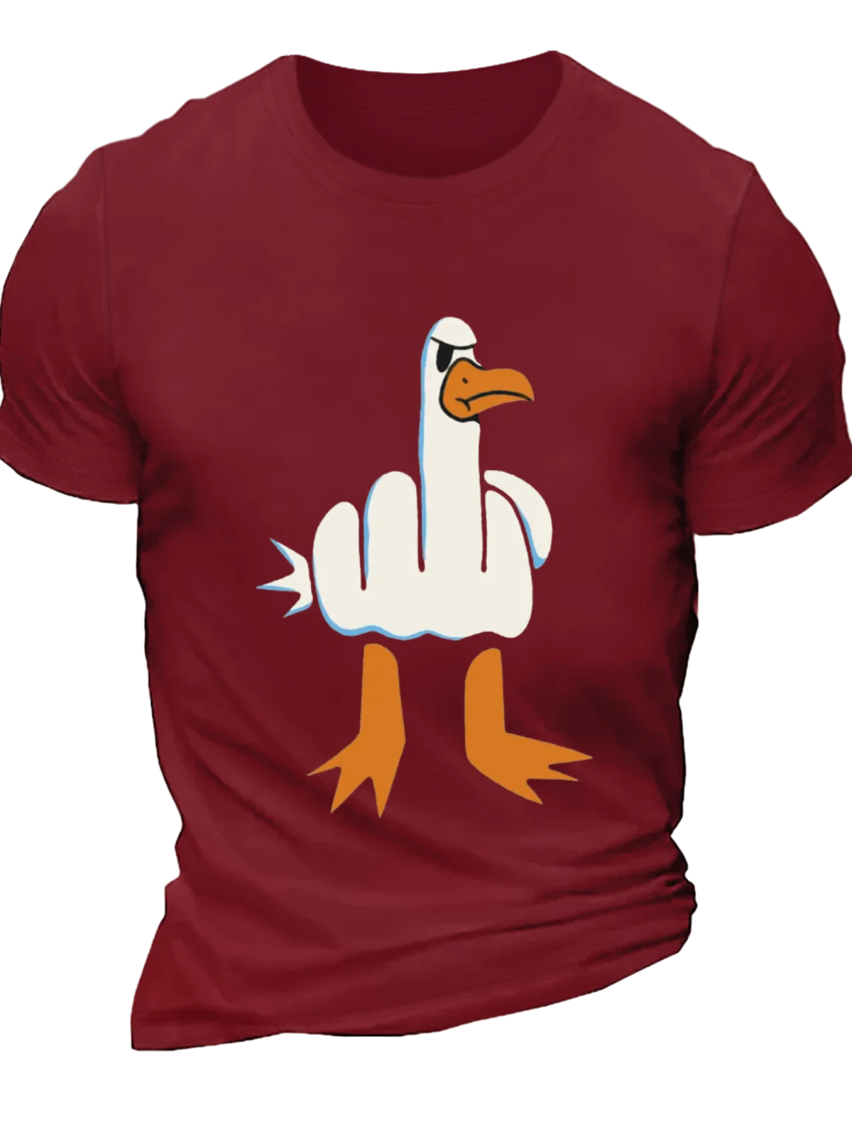 Men's Funny Big White Goose Graphic T-Shirt