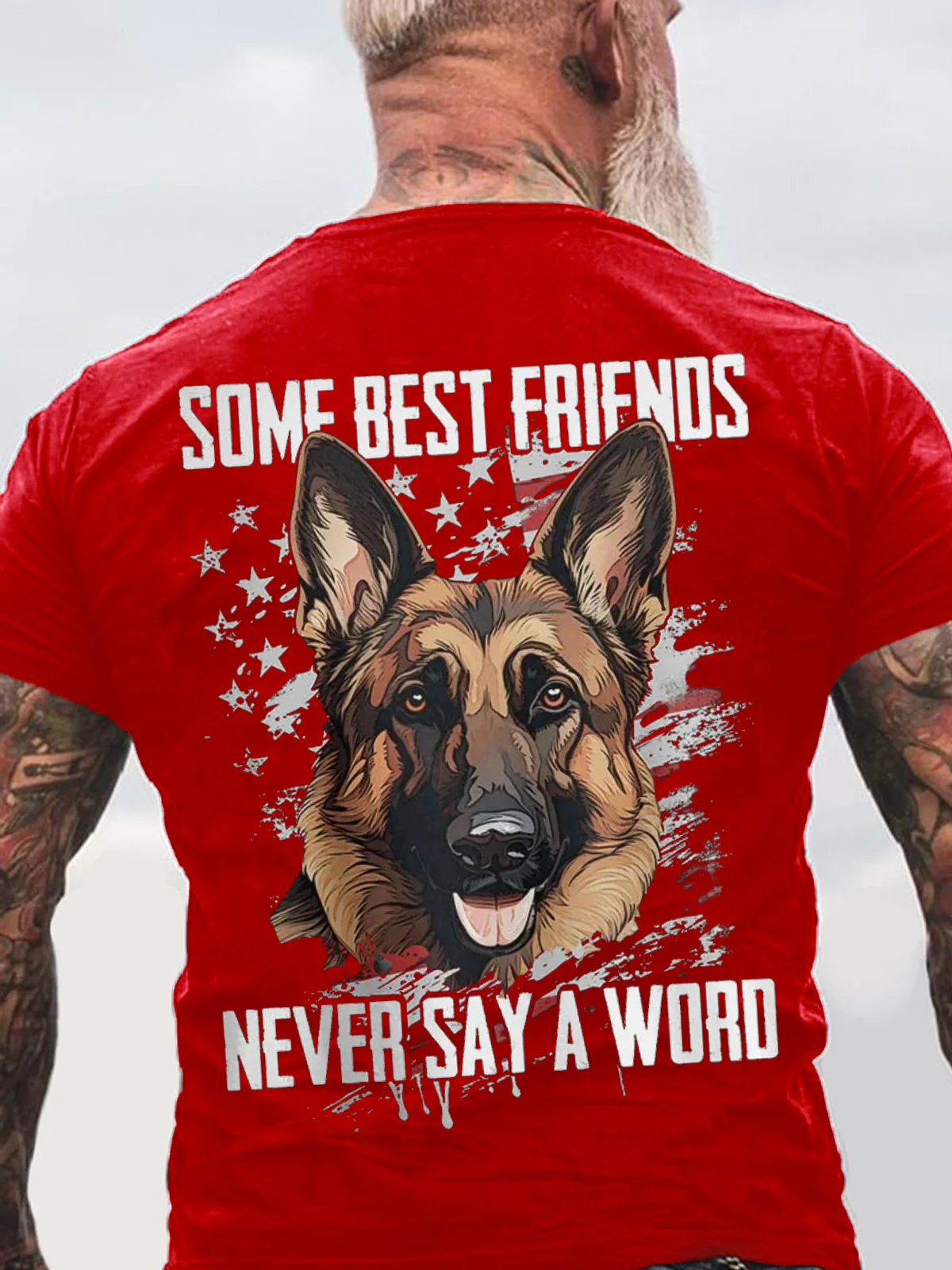 Some Best Friends Never Say A Word GERMAN SHEPHERD Cotton T-shirt