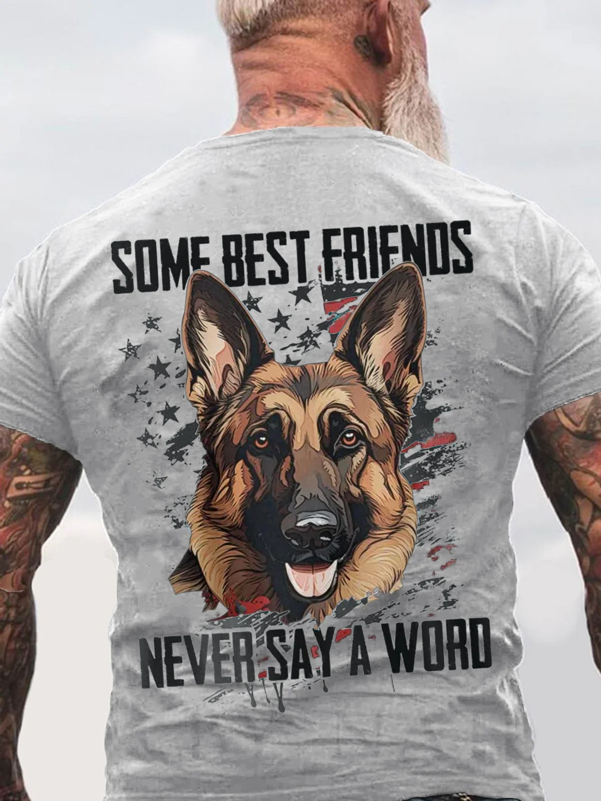 Some Best Friends Never Say A Word GERMAN SHEPHERD Cotton T-shirt