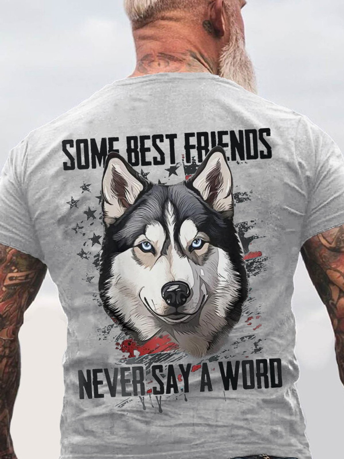 Some Best Friends Never Say A Word Husky Cotton T-shirt