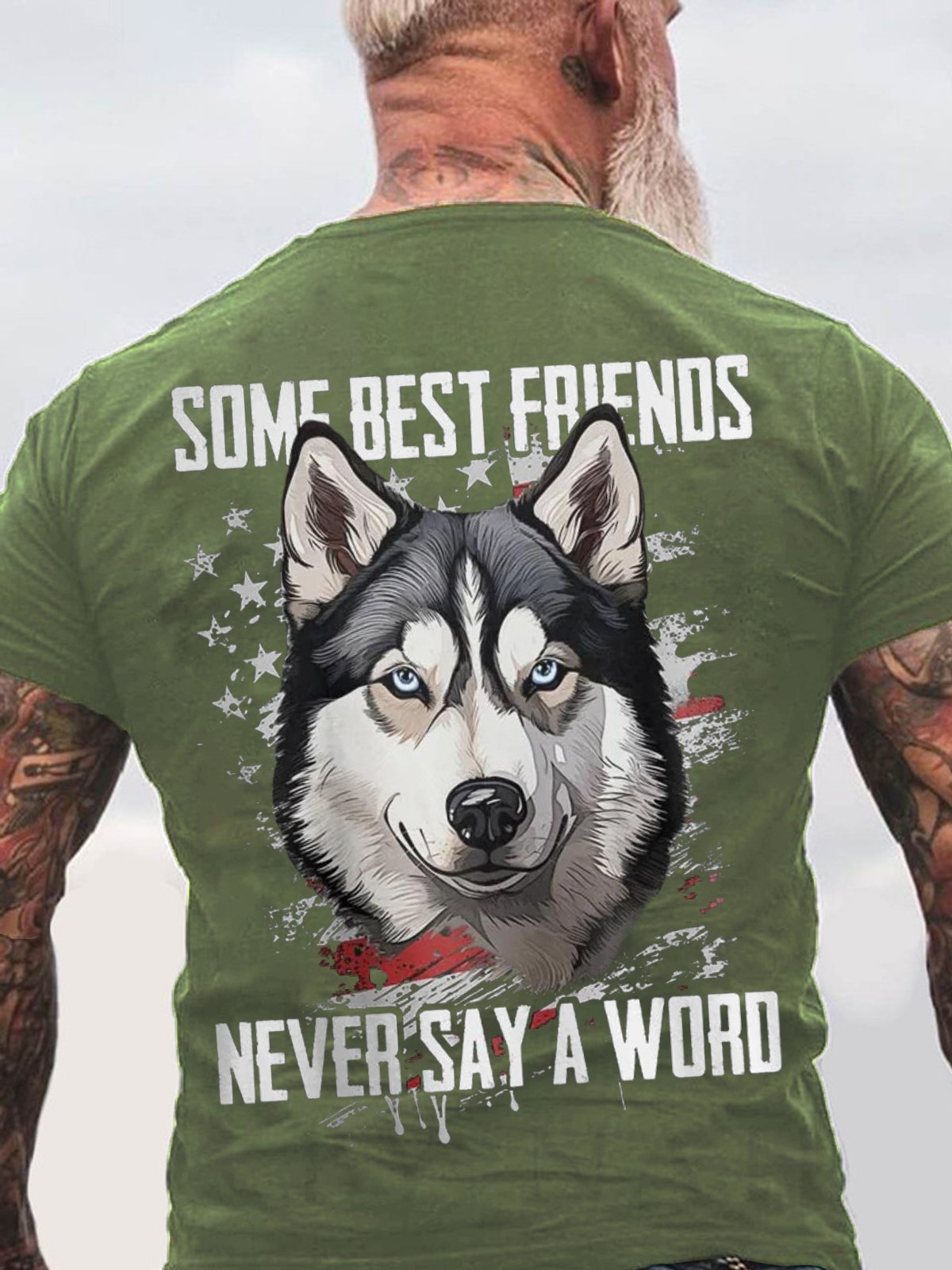 Some Best Friends Never Say A Word Husky Cotton T-shirt