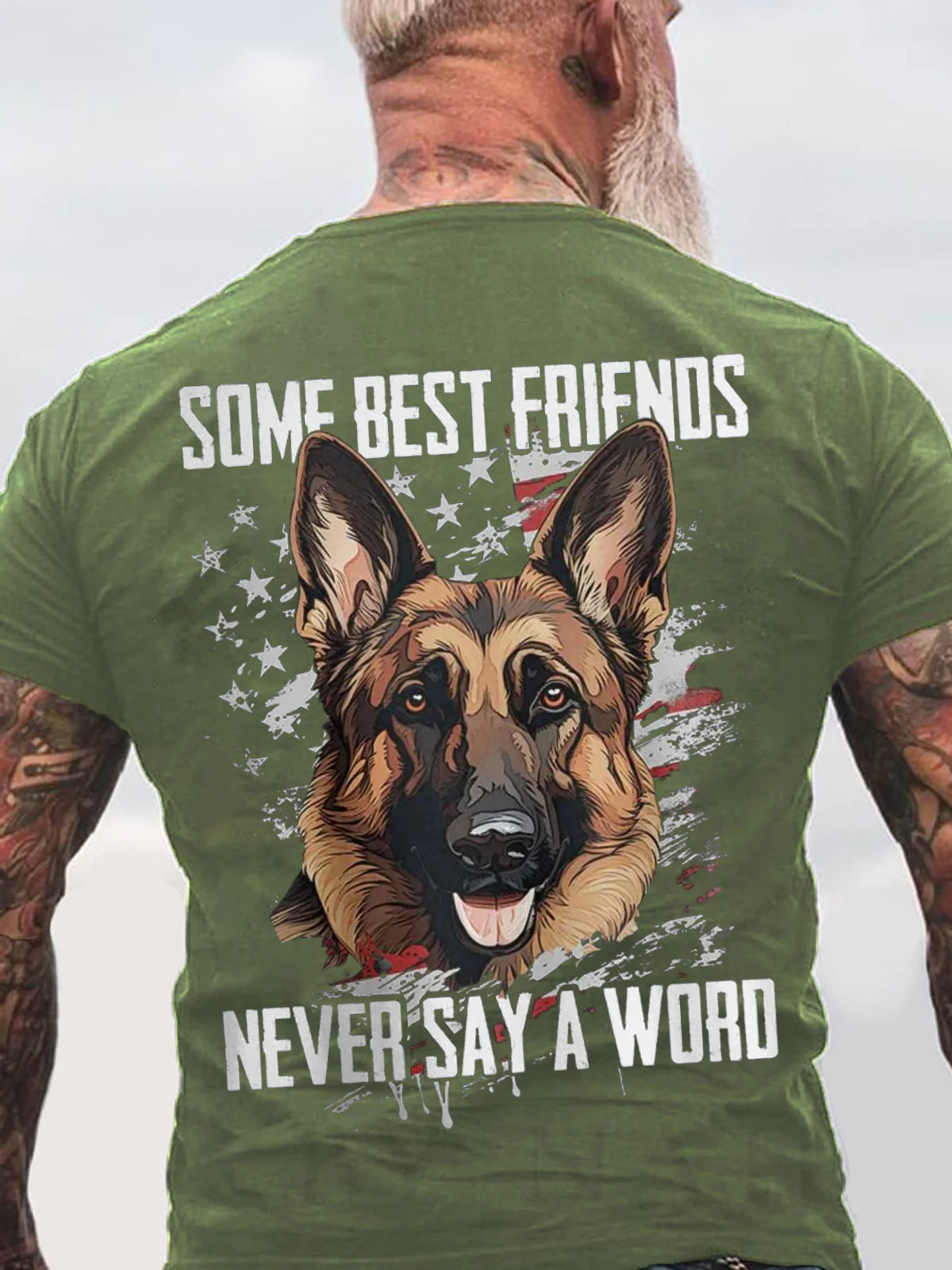 Some Best Friends Never Say A Word GERMAN SHEPHERD Cotton T-shirt