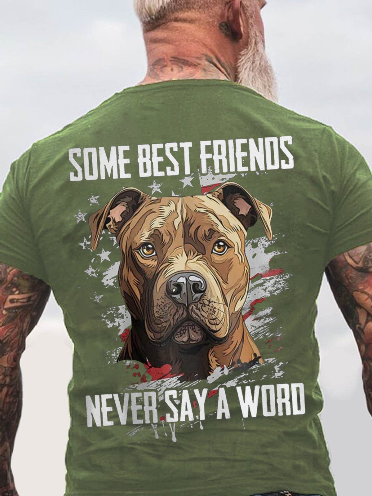 Some Best Friends Never Say A Word PITBULL Cotton T-shirt