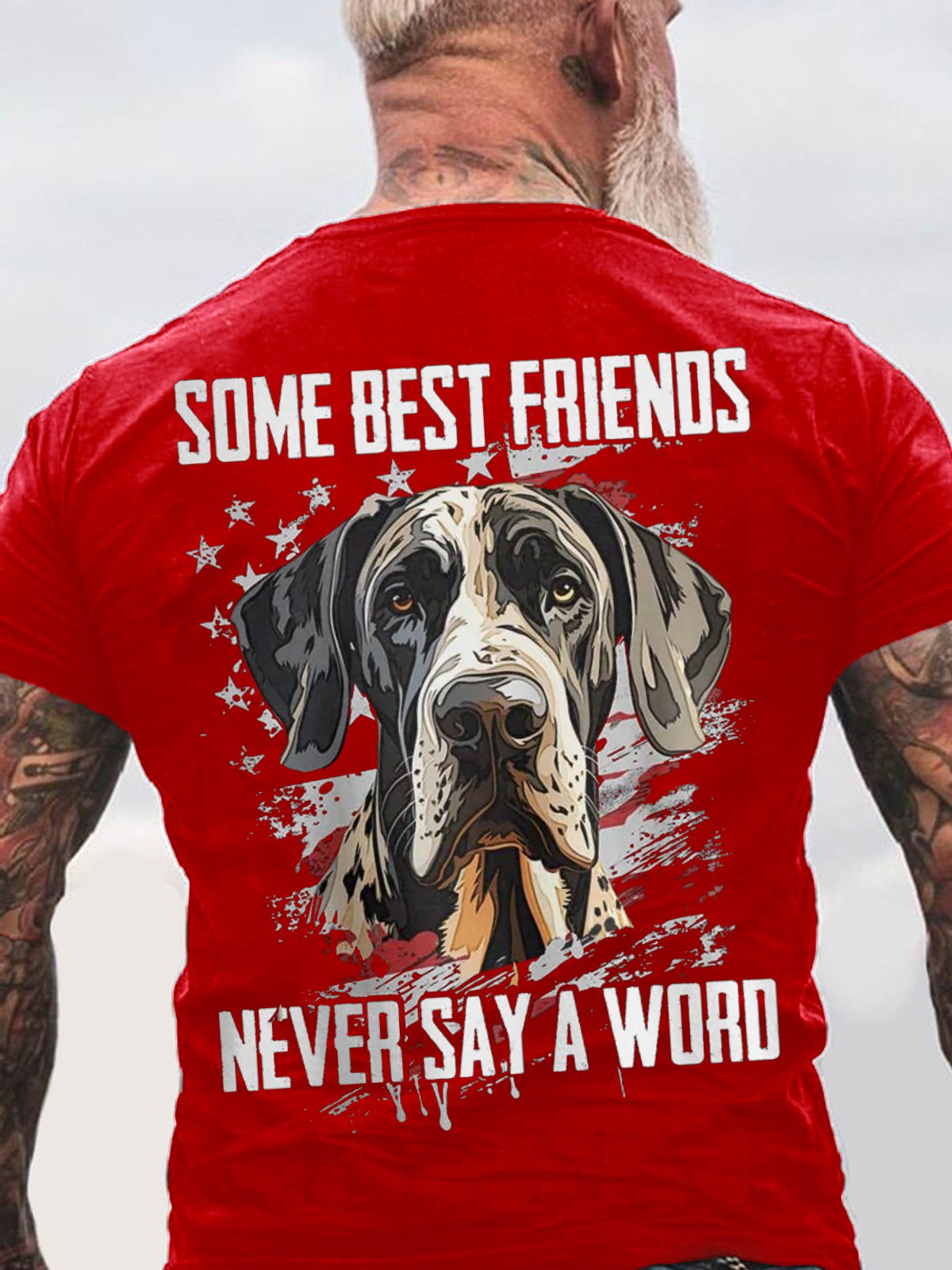 Some Best Friends Never Say A Word GREAT DANE Cotton T-shirt