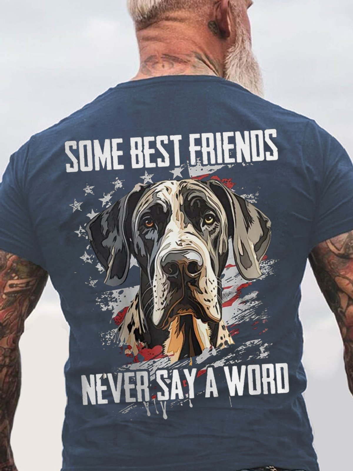 Some Best Friends Never Say A Word GREAT DANE Cotton T-shirt