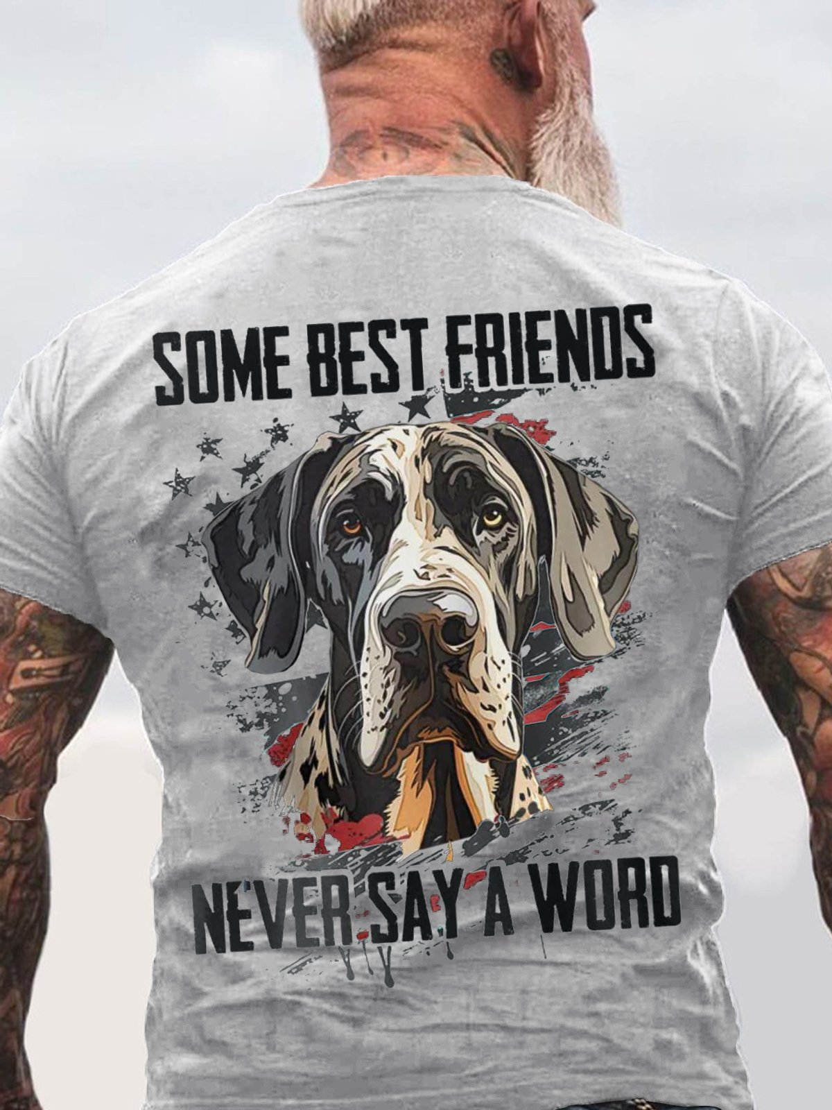 Some Best Friends Never Say A Word GREAT DANE Cotton T-shirt