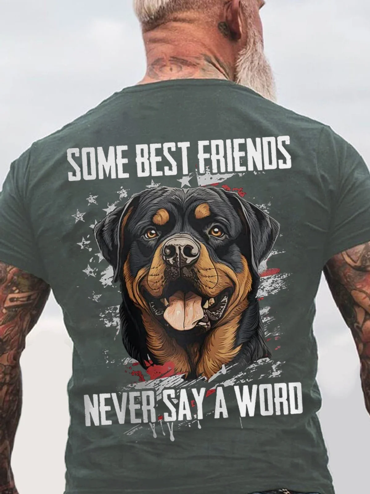 Some Best Friends Never Say A Word ROTTWEILER Cotton T-shirt