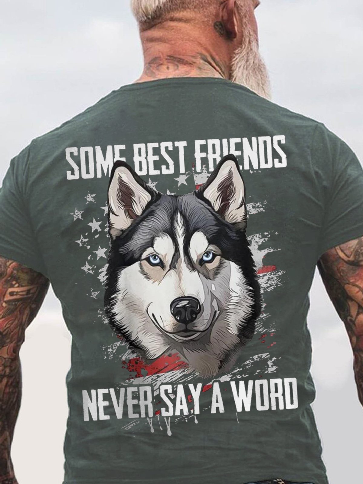 Some Best Friends Never Say A Word Husky Cotton T-shirt