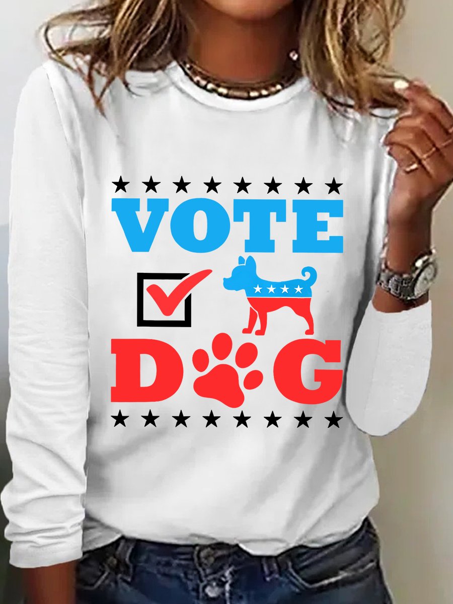 Vote Dog Long sleeve Shirt